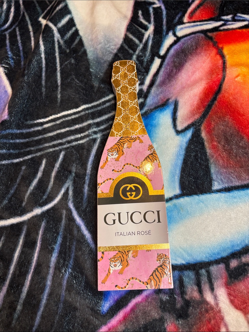 Gucci Pink & Gold Italian Rosé wooden  Bottle